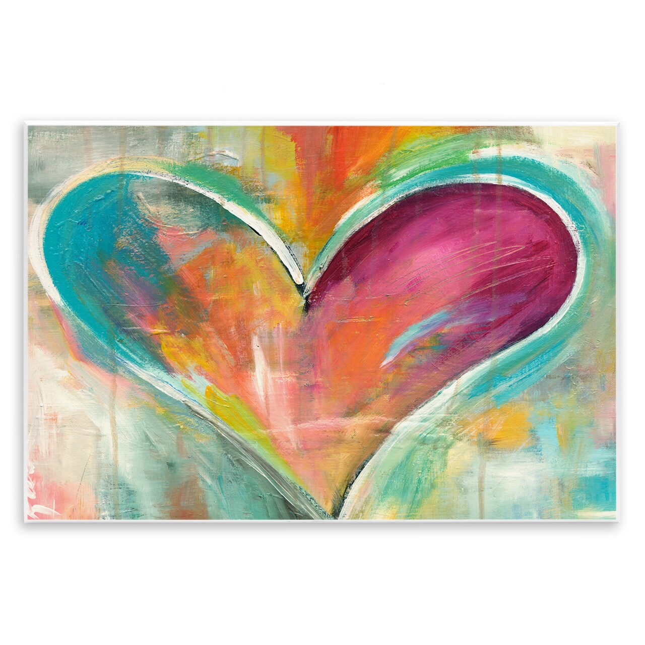 Stupell Industries Abstract Textural Heart Painting Wall Plaque Art